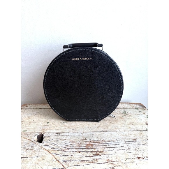 Antique Monogrammed Hat Box Schultz Shriners Vintage Storage Case - Picture 2 of 9